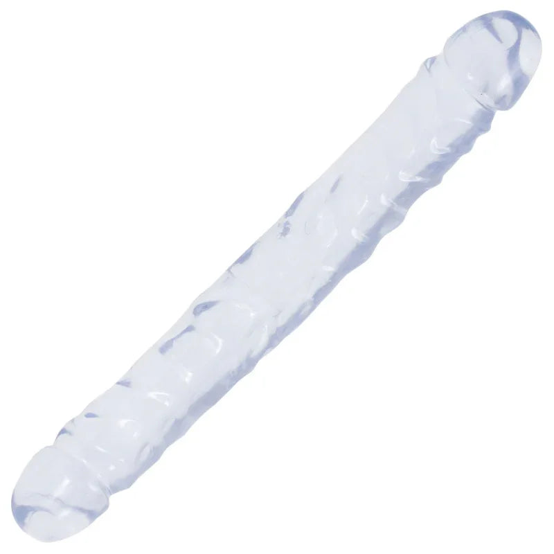 Crystal Jellies Jr Double Dong 12 Inch - Clear - MyPleasure