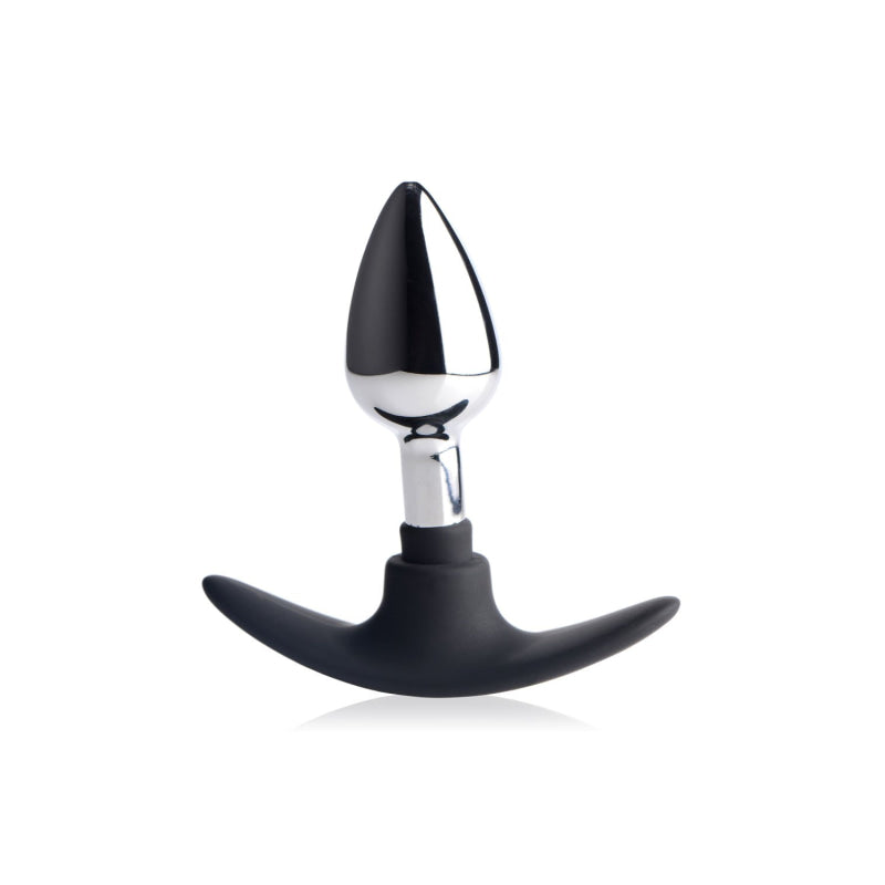 Dark Invader Metal and Silicone Anal Plug - Small