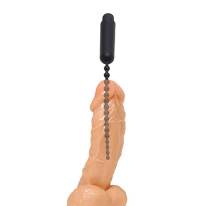Dark Rod Vibrating Beaded Silicone Sound - MyPleasure