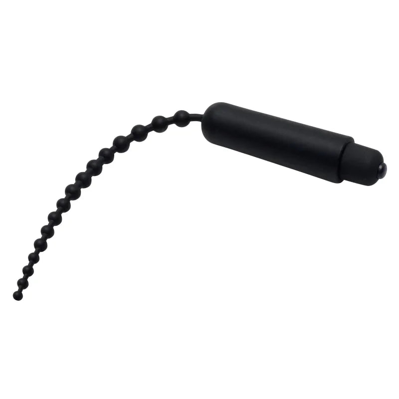 Dark Rod Vibrating Beaded Silicone Sound - MyPleasure