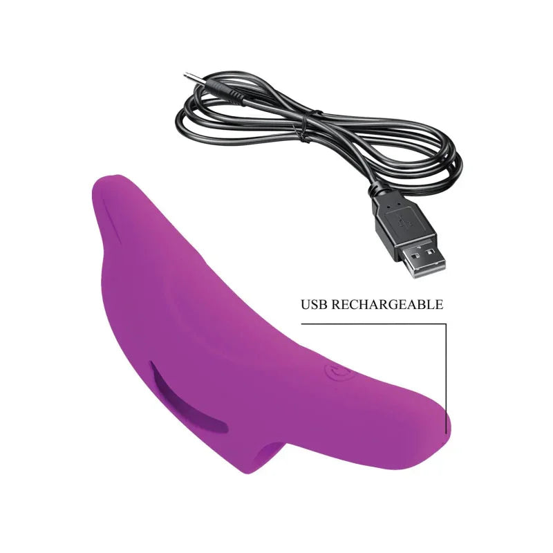 Delphini Dolphin Honey Finger Vibrator - Fuchsia - MyPleasure