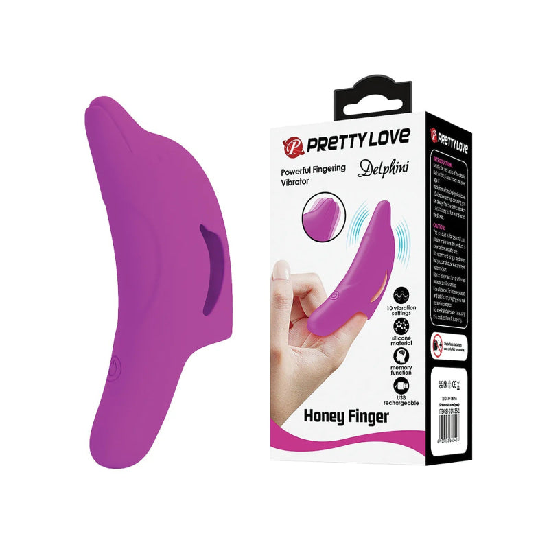 Delphini Dolphin Honey Finger Vibrator - Fuchsia