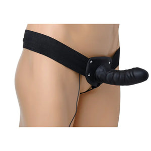 Deluxe Vibro Erection Assist Hollow Silicone Strap-On - MyPleasure