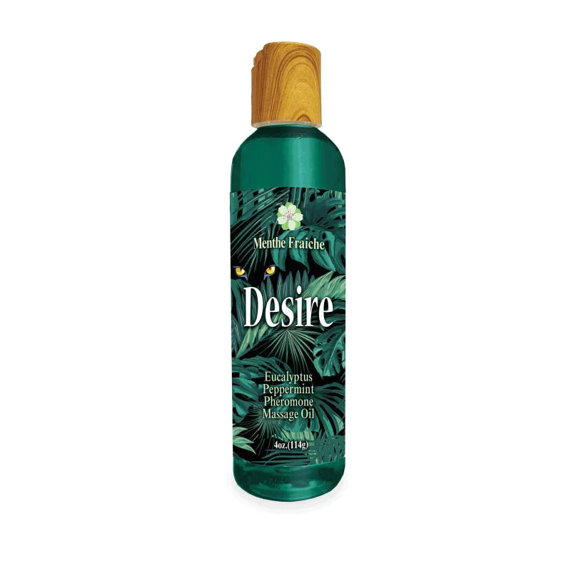 Desire Pheromone Massage Oil 4 Oz - Eucalyptus and Peppermint - MyPleasure