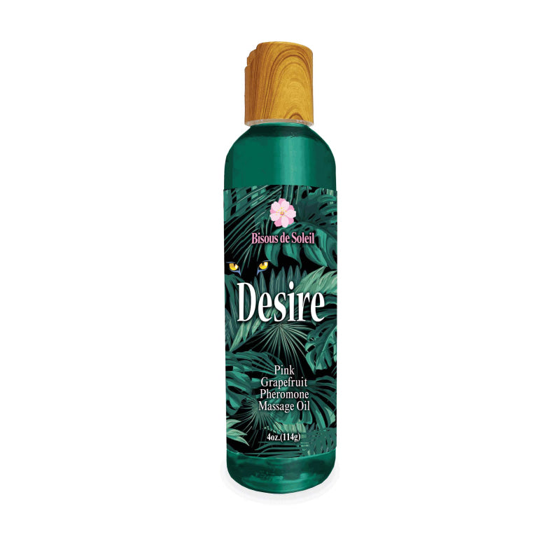 Desire Pheromone Massage Oil 4 Oz - Pink  Grapefruit