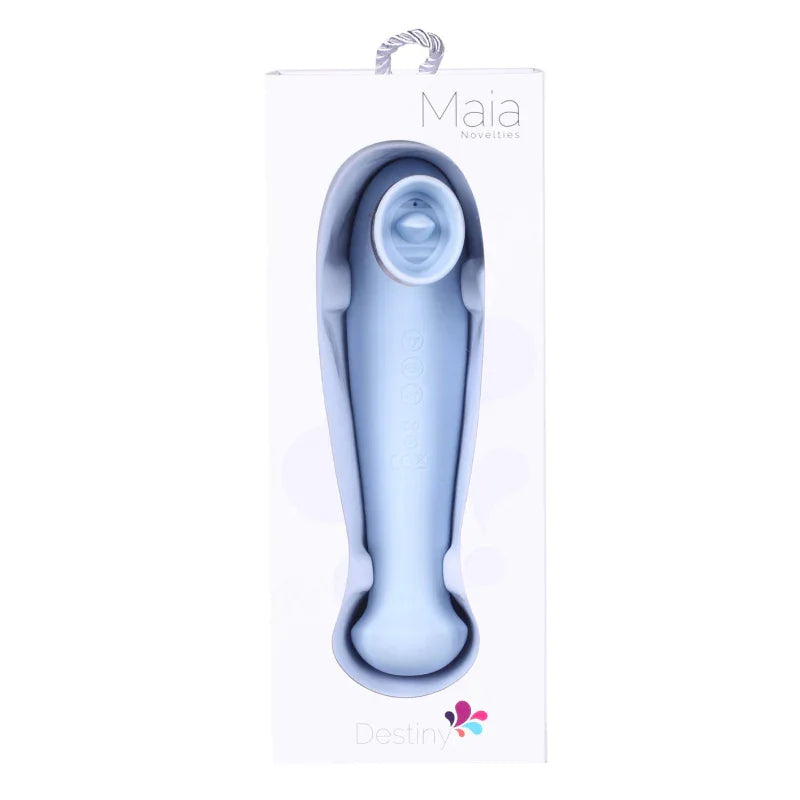 Destiny 15-Function Rechargeable Vibrating - Suction Wand - Blue - MyPleasure