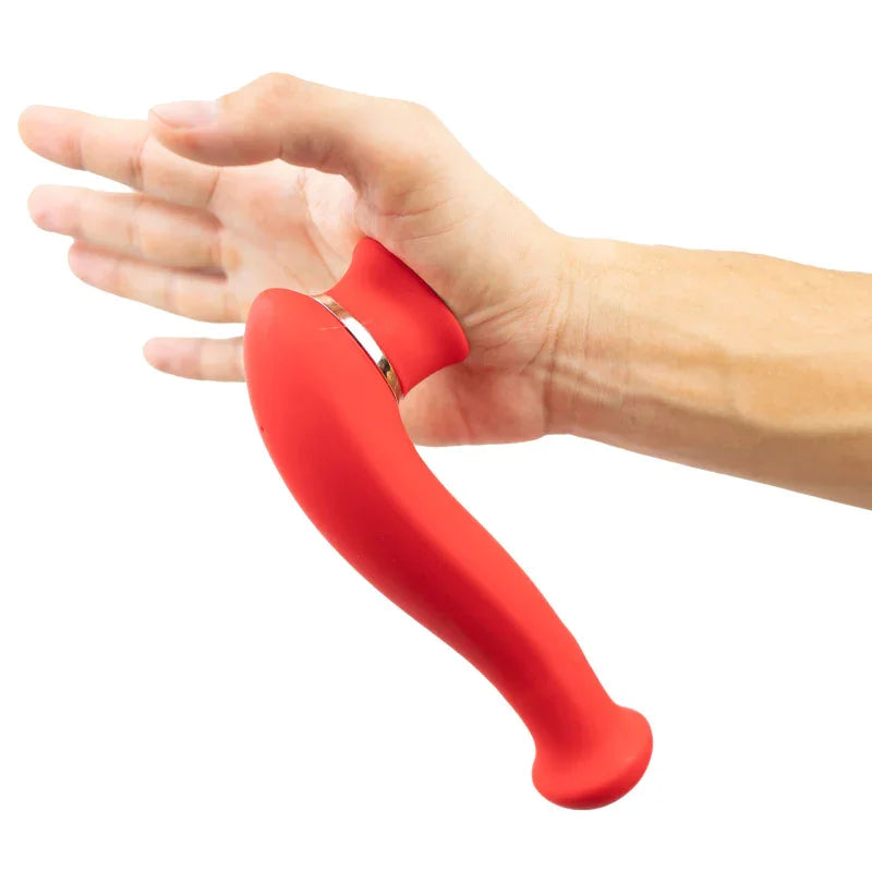 Destiny 15-Function Rechargeable Vibrating - Suction Wand - Cherry Red - MyPleasure