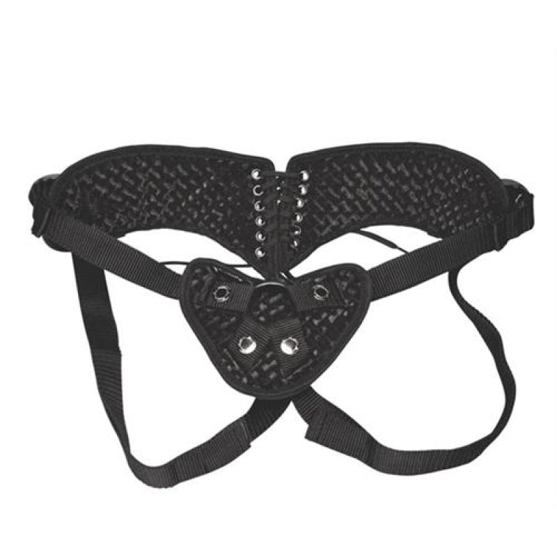 Diamond Velvet Strap-on Corset - Black