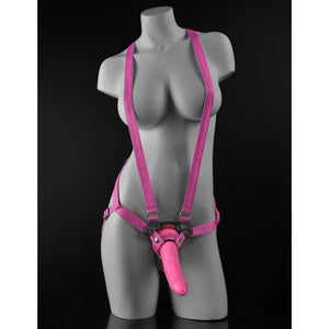 Dillio Pink - 7" Strap-on Suspender Harness Set - MyPleasure