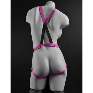 Dillio Pink - 7" Strap-on Suspender Harness Set - MyPleasure