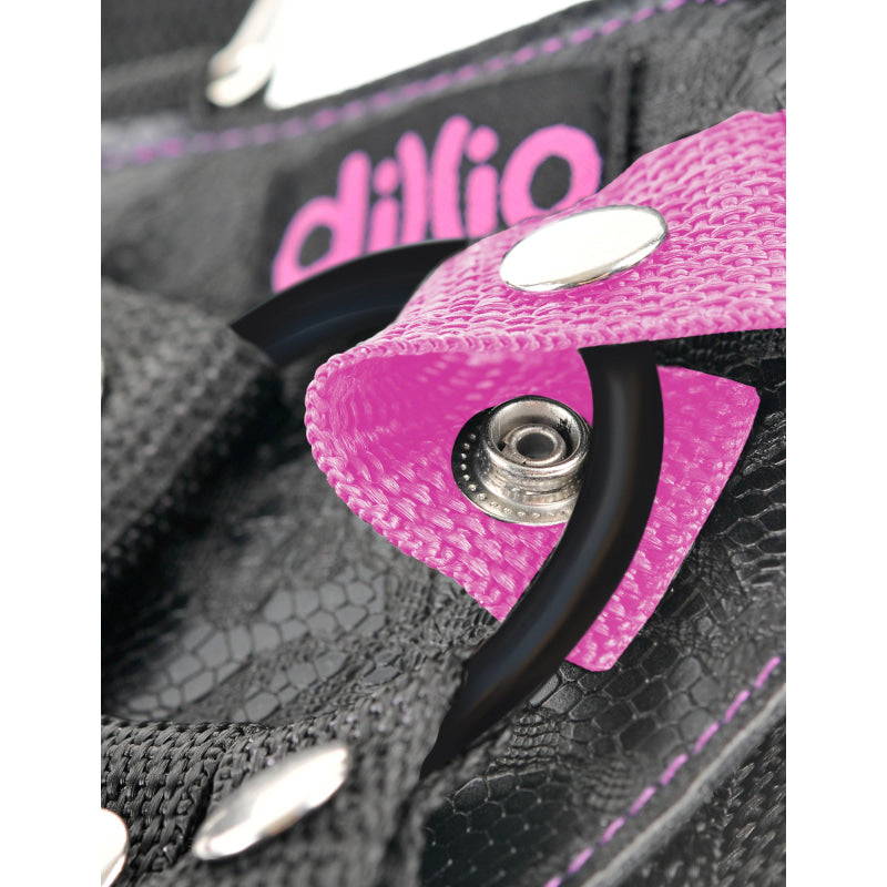 Dillio Pink - 7" Strap-on Suspender Harness Set