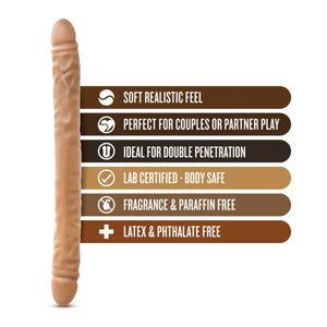 Dr. Skin - 18 Inch Double Dildo - Mocha - MyPleasure