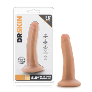 Dr. Skin - 5.5 Inch Cock With Suction Cup - Vanilla - MyPleasure