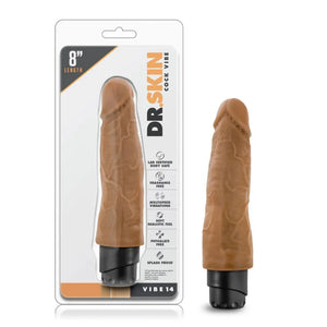 Dr. Skin - Cock Vibe 14 - 8 Inch Vibrating Cock - Mocha - MyPleasure