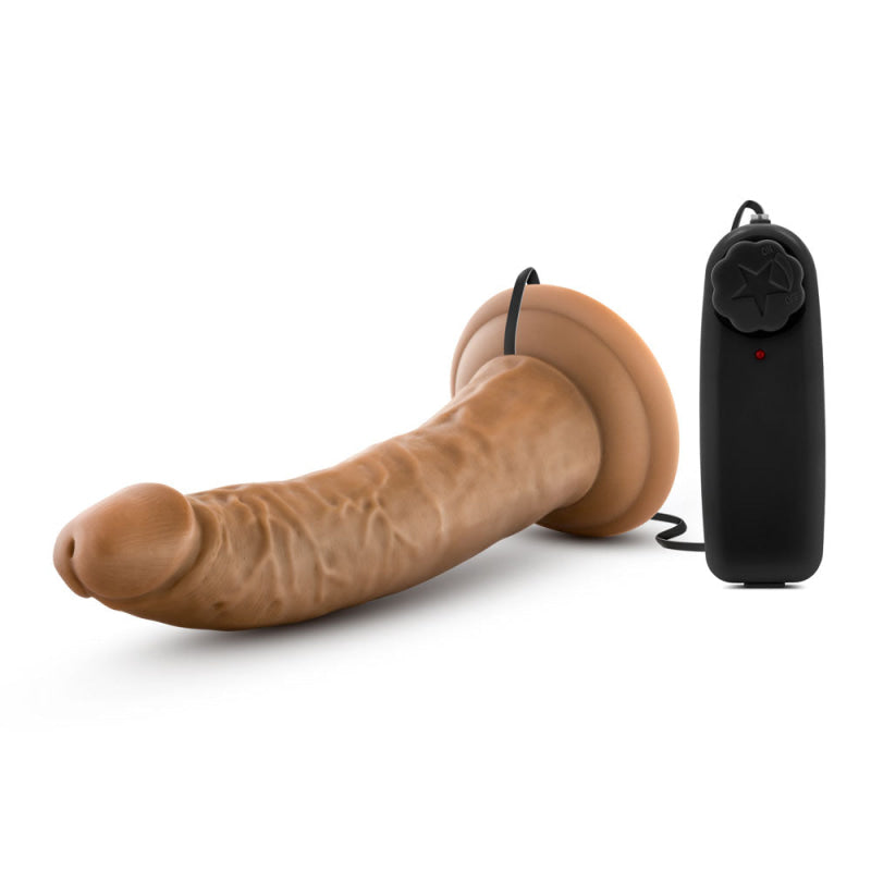 Dr. Skin - Dr. Dave - 7 Inch Vibrating Cock With  Suction Cup - Mocha