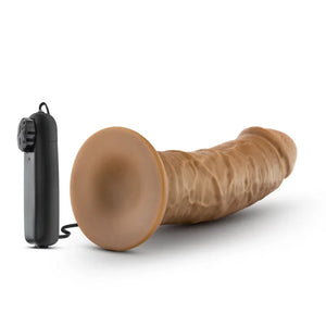 Dr. Skin - Dr. Joe - 8 Inch Vibrating Cock With Suction Cup - Mocha - MyPleasure