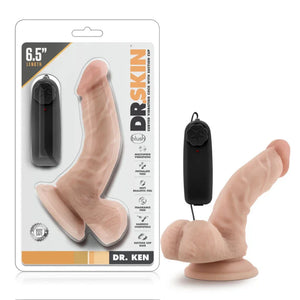 Dr. Skin - Dr. Ken - 6.5 Inch Vibrating Cock With Suction Cup - Vanilla - MyPleasure