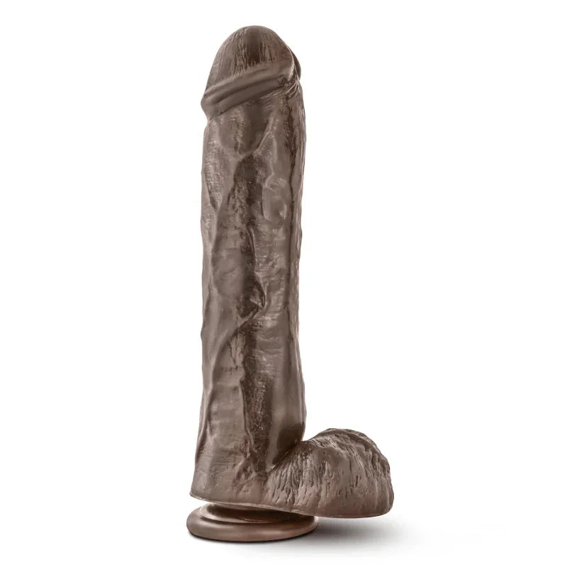 Dr. Skin Mr. Savage 11.5" Dildo With Suction Cup - Chocolate - MyPleasure