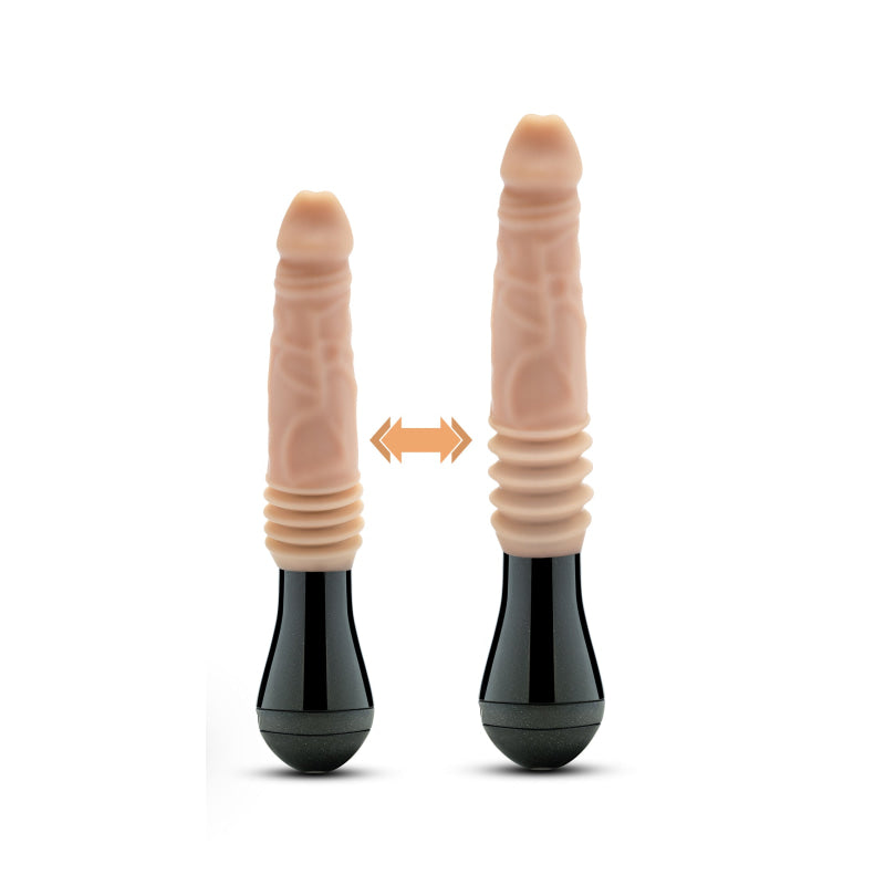 Dr. Skin Silicone - Dr. Knight - Thrusting  Gyrating Vibrating Dildo - Beige