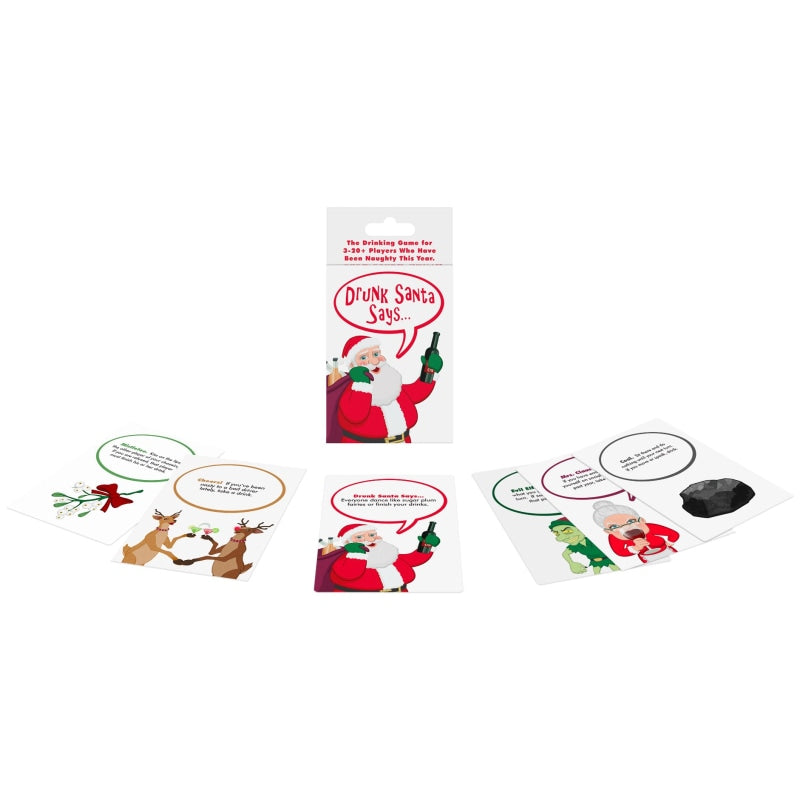 Drunk Santa Says Card Game - Festive and Hilarious Party Game, Perfect for Holiday Gatherings and Joyful Entertainment