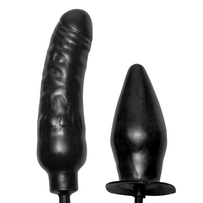 Duece Inflatable Dildo and Anal Plug Duo