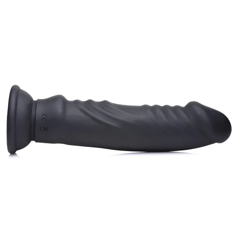 E-Stim and Vibrating Dildo With Remote - Black