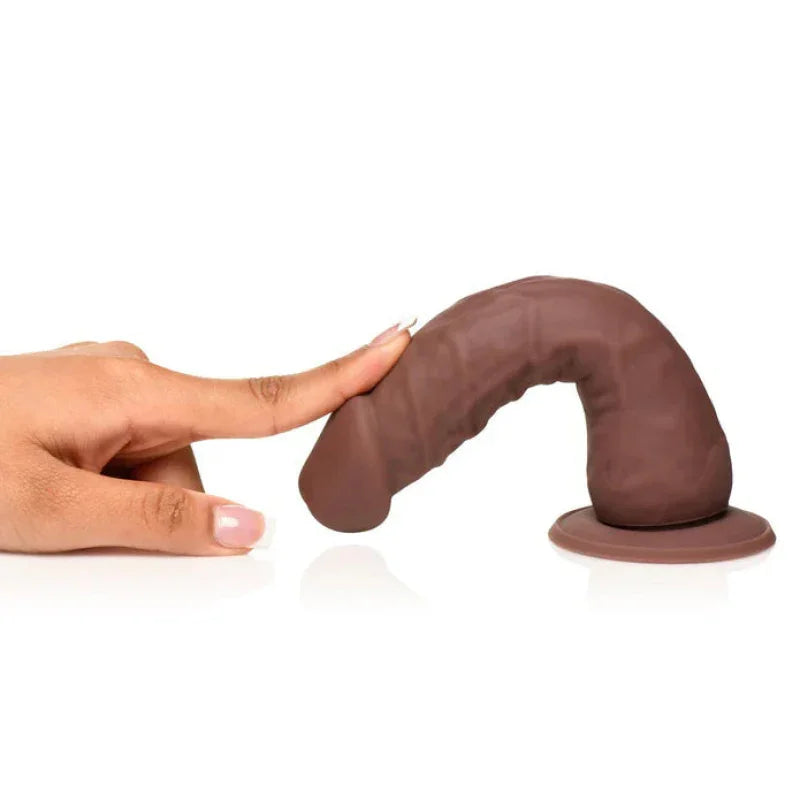 Easy Riders 7&quot; Silicone Dildo - Dark - MyPleasure