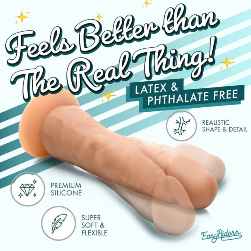 Easy Riders 7&quot; Silicone Dildo - Medium - MyPleasure