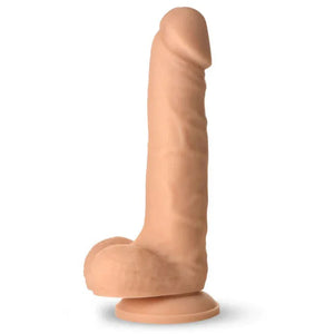 Easy Riders 7&quot; Silicone Dildo With Balls - Light - MyPleasure