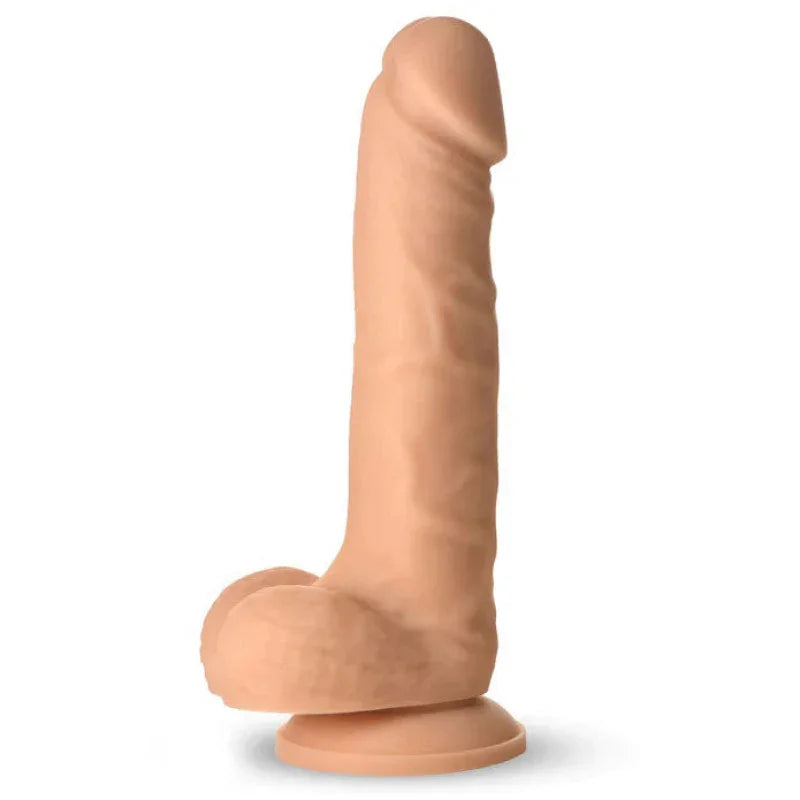 Easy Riders 7&quot; Silicone Dildo With Balls - Light - MyPleasure
