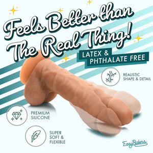 Easy Riders 7&quot; Silicone Dildo With Balls - Medium - MyPleasure