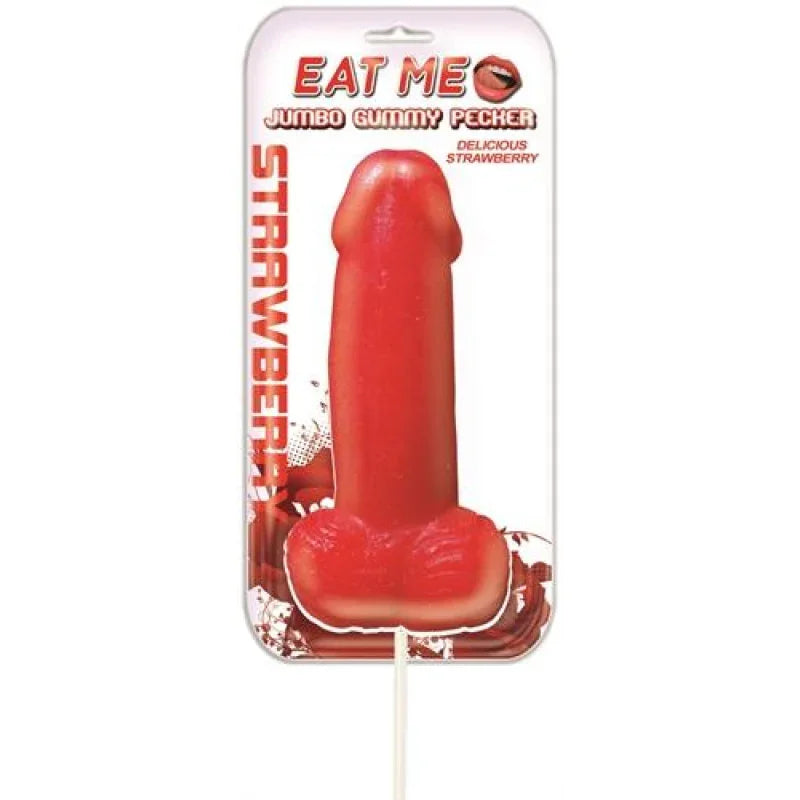 Eat Me Jumbo Gummy Pecker - Strawberry - MyPleasure