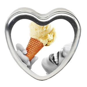 Edible Heart Candle - Vanilla - 4 Oz. - MyPleasure