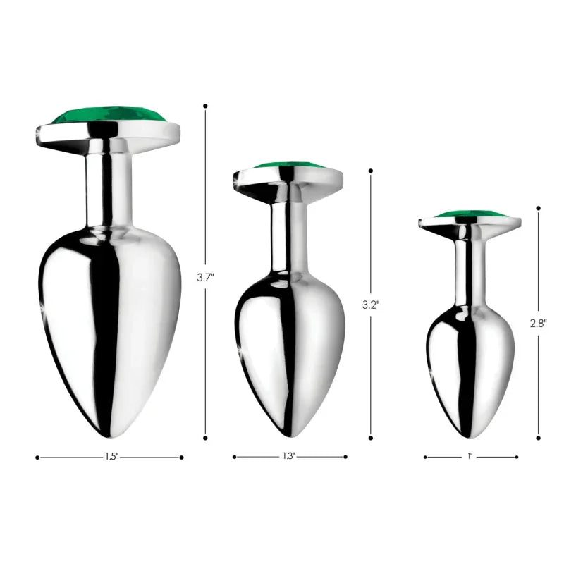 Emerald Gem Anal Plug Set - MyPleasure