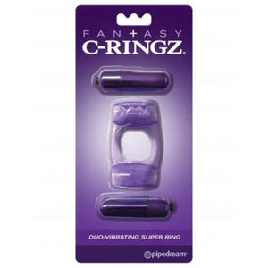 Fantasy C-Ringz Duo-Vibrating Super Ring Purple - MyPleasure