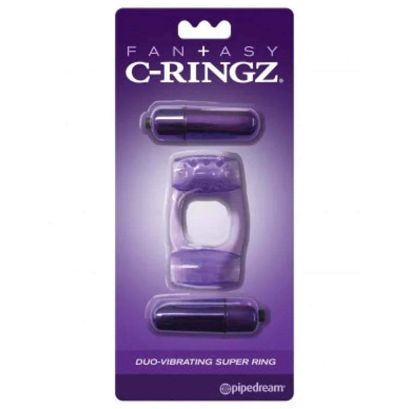 Fantasy C-Ringz Duo-Vibrating Super Ring Purple - MyPleasure