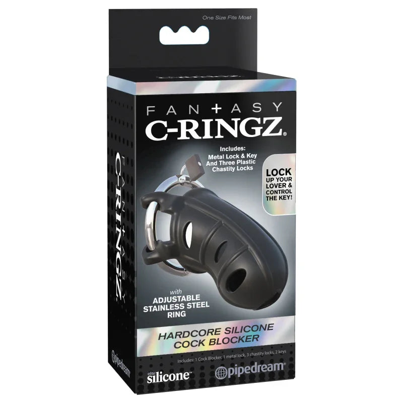 Fantasy C-Ringz Hardcore Silicone Cock Blocker - MyPleasure