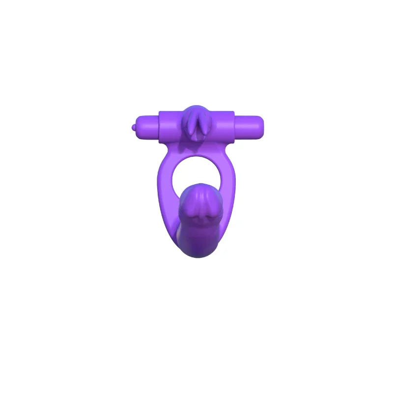 Fantasy C-Ringz Silicone Double Penetrator Rabbit - Purple - MyPleasure