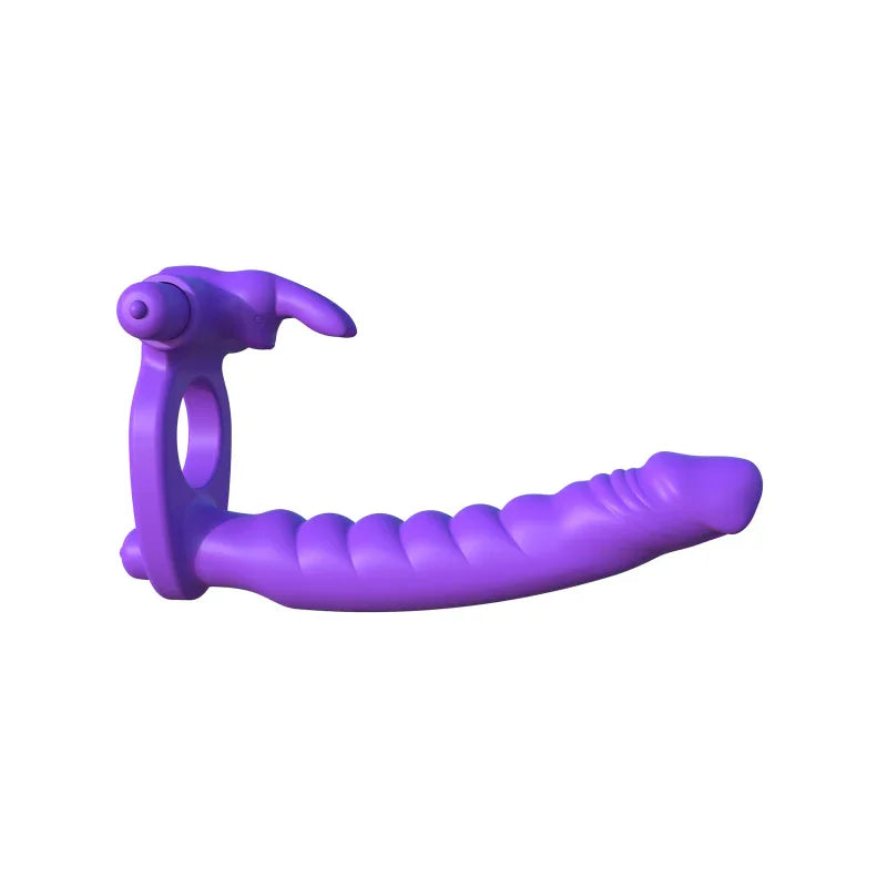 Fantasy C-Ringz Silicone Double Penetrator Rabbit - Purple - MyPleasure