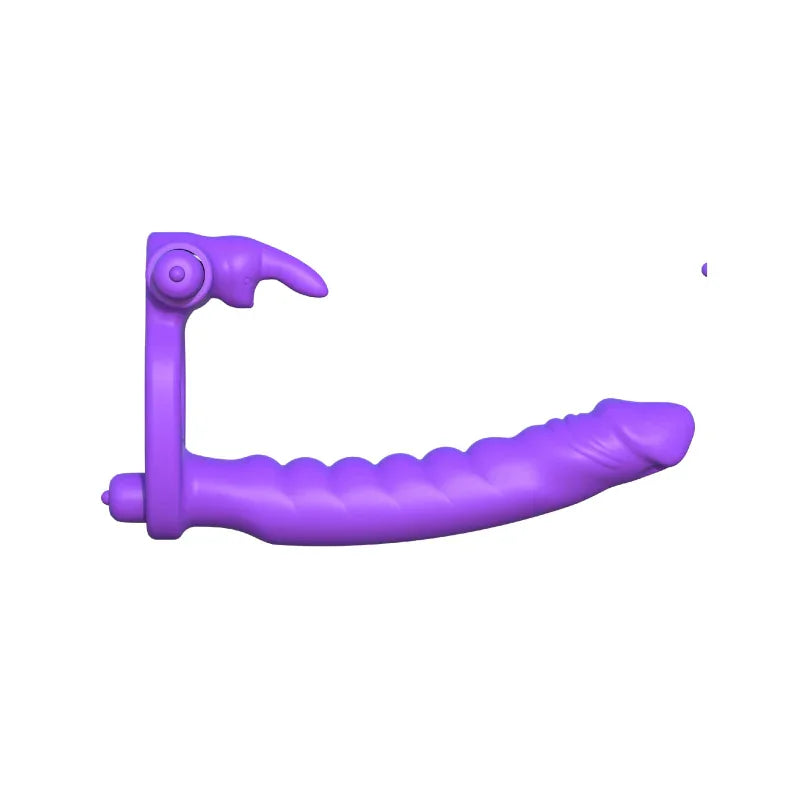 Fantasy C-Ringz Silicone Double Penetrator Rabbit - Purple - MyPleasure