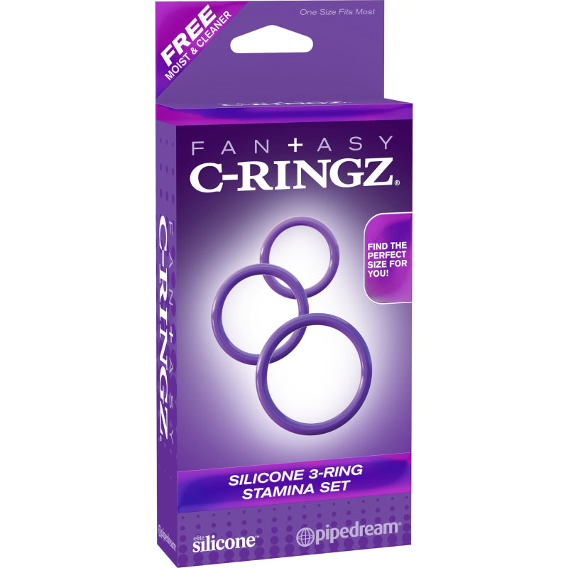 Fantasy C-Ringz Silicone Piece Stamina Set  - Purple