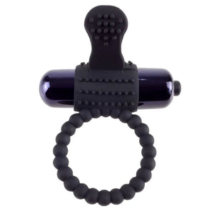 Fantasy C-Ringz Vibrating Silicone Super Ring Black - MyPleasure