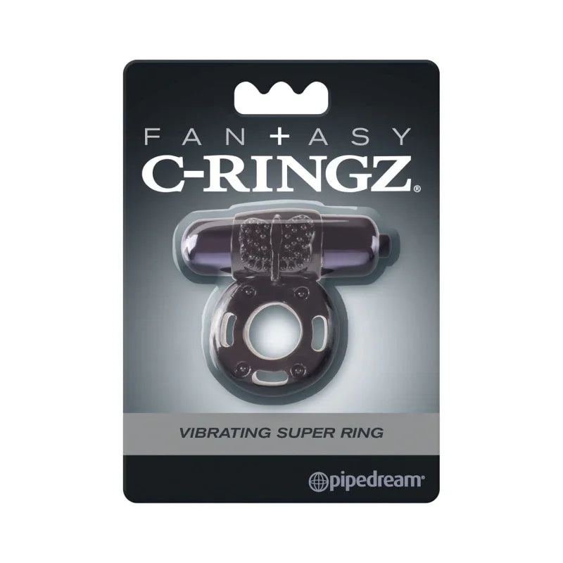 Fantasy C-Ringz Vibrating Super Ring Black - MyPleasure