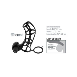 Fantasy X-Tensions Deluxe Silicone Power Cage - Black - MyPleasure