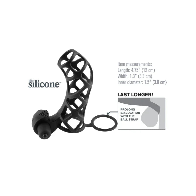Fantasy X-Tensions Extreme Silicone Power Cage - Black - MyPleasure