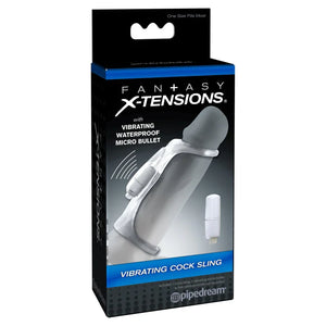 Fantasy X-Tensions Vibrating Cock Sling - Clear - MyPleasure