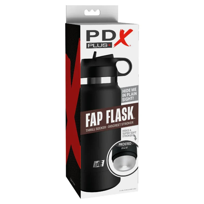 Fap Flask - Thrill Seeker - Black Bottle - Frosted - MyPleasure