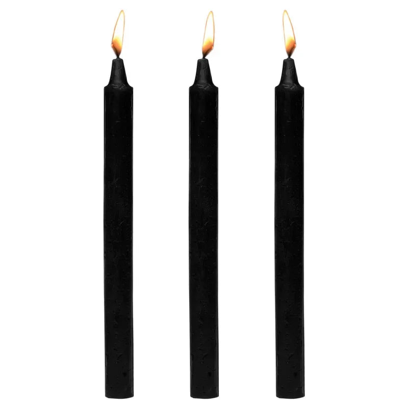 Fetish Drip Candles 3pk - Black - MyPleasure