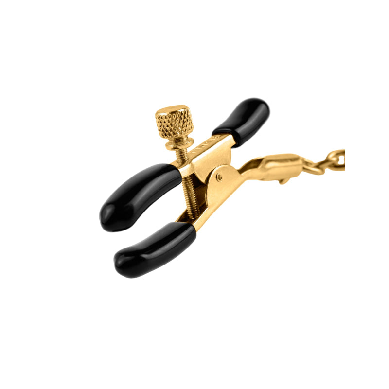 Fetish Fantasy Gold Chain Nipple Clamps - Gold