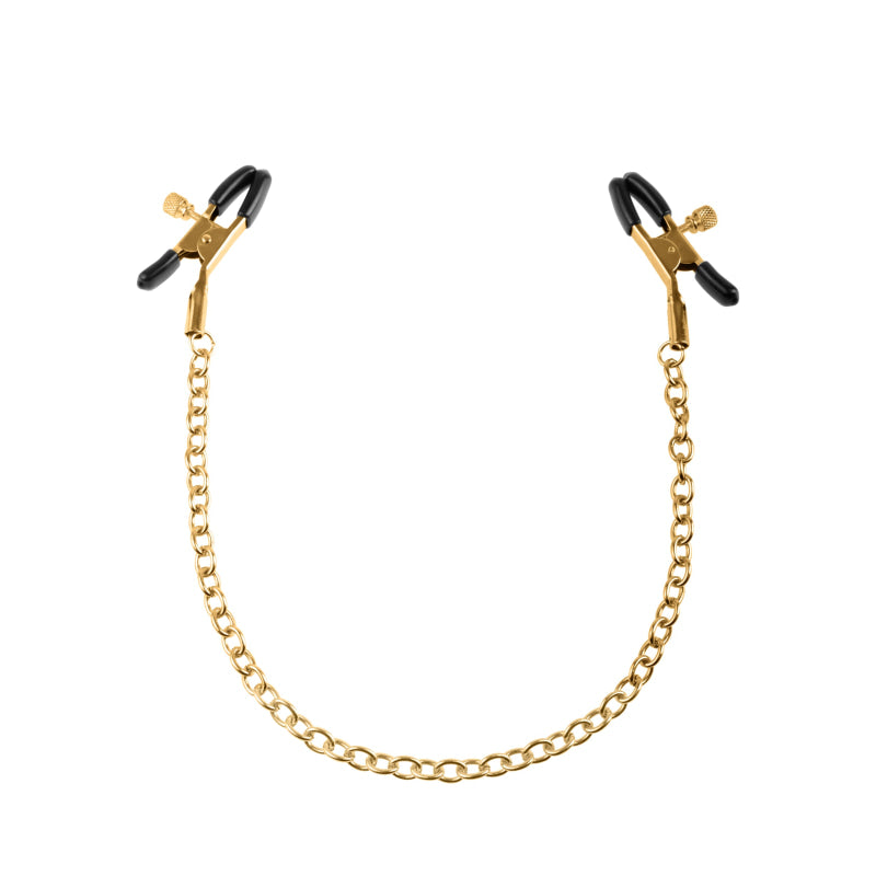 Fetish Fantasy Gold Chain Nipple Clamps - Gold